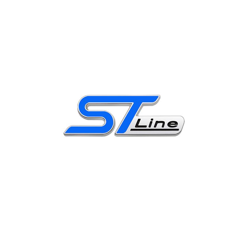 EUEX2 3D Metal ST LINE Front Grille Sticker Car Head Grill Emblem Badge Chrome Sticker for FORD FIESTA FOCUS MONDEO Auto Car Styling
