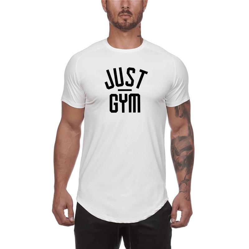 Делай работу новый бренд спортзал хип-хоп уличные тренировки мода ежедневный бодибилдинг фитнес принт облегающий короткий рукав футболка