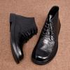 Fashion 2025 Genuine Leather Men's Boots Winter/ Autumn New Business Classic Casual Black Ankle Boots Formal Business Dress Shoes