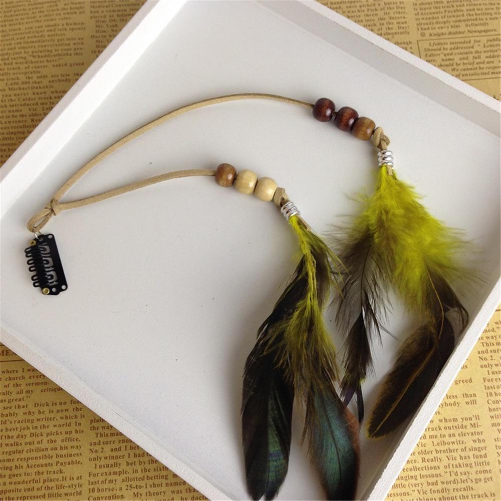 1 Pc New Women Girls Headdress Hair Ornaments BB Clip Feathers Indian Style Feather Hair Tassel Hair Piece Accessories Barrettes