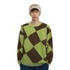 Li Ning Badfive Series Plaid Crew Neck Sweater Men Sweater Fresh-Moss-Green AMBT017-5