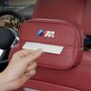 LPTJD1 2026 Car Sticker Car Logo Tissue Box Seat Hanging Paper Towel Storage Bag For BMW E46 E90 E60 F30 F10 G30 F20 E70 E39 E36 E87 X7