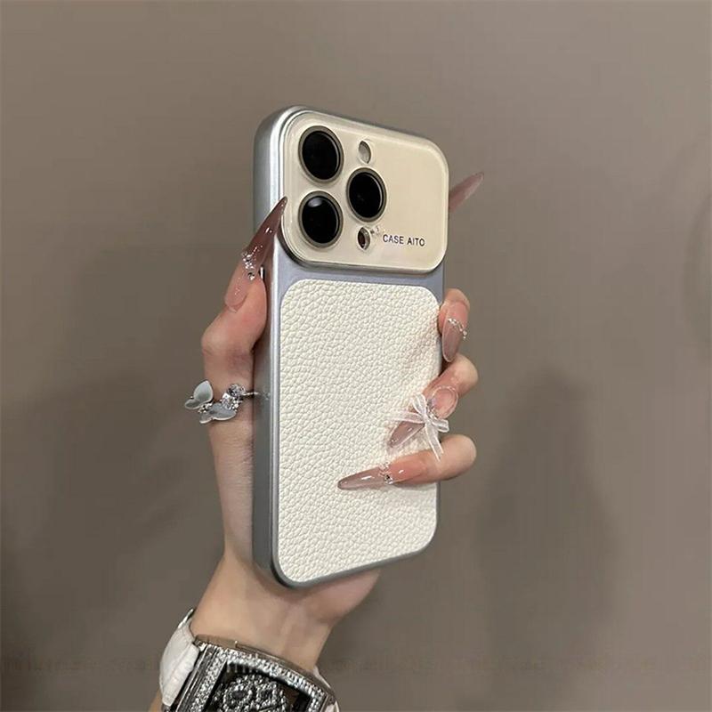 Роскошный матовый чехол для телефона из кожи с тиснением под личи для iPhone 11 12 13 14 15 16 17 Pro Max Plus Air Bumper Задние чехлы Обложка