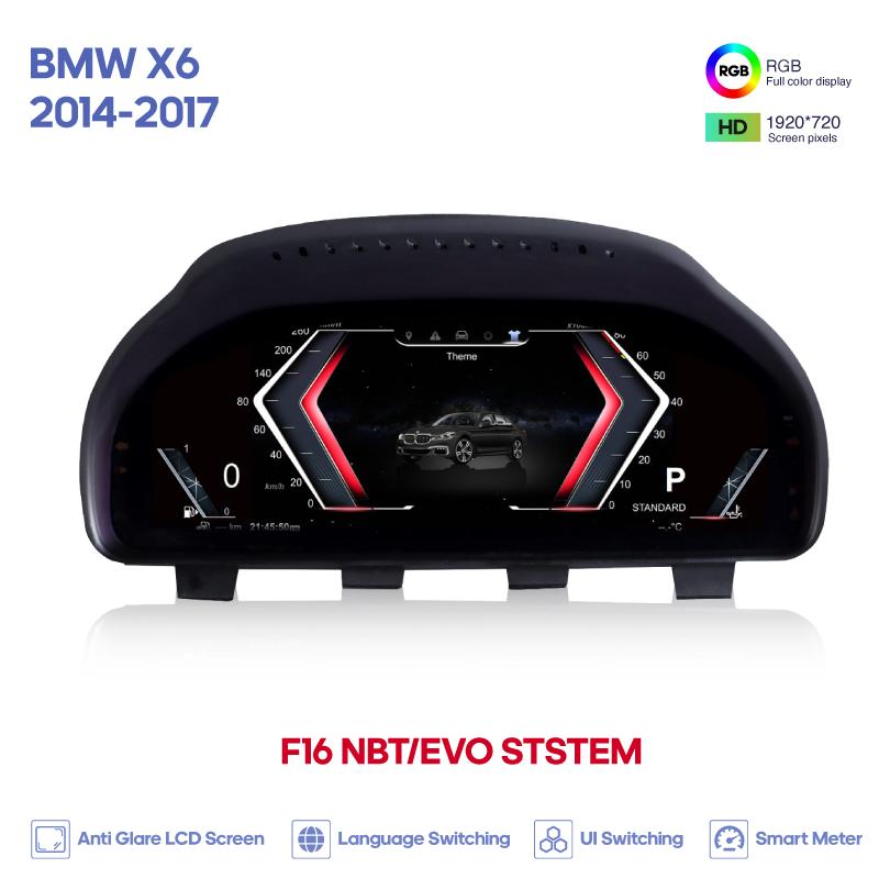For BMW 5 Series GT 6 Series 7 Series X3 X4 X5 X6 2009-2017 Car Digital Cluster LCD Dashboard Carplay Cockpit Virtual Instrument
