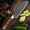 7 Inch Damascus Steel Knife Santoku Knife Shadow Wood Log Handle Stainless Steel Chef Knife