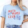 Футболка для мамы питбайка Moto Mama с принтом Женская повседневная футболка с коротким рукавом и круглым вырезом Топ для любителя мотокросса Подарок для мамы-райдера