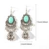 Bohemian Style Drop Earrings With Electroplated Oval Design For Female Accessories