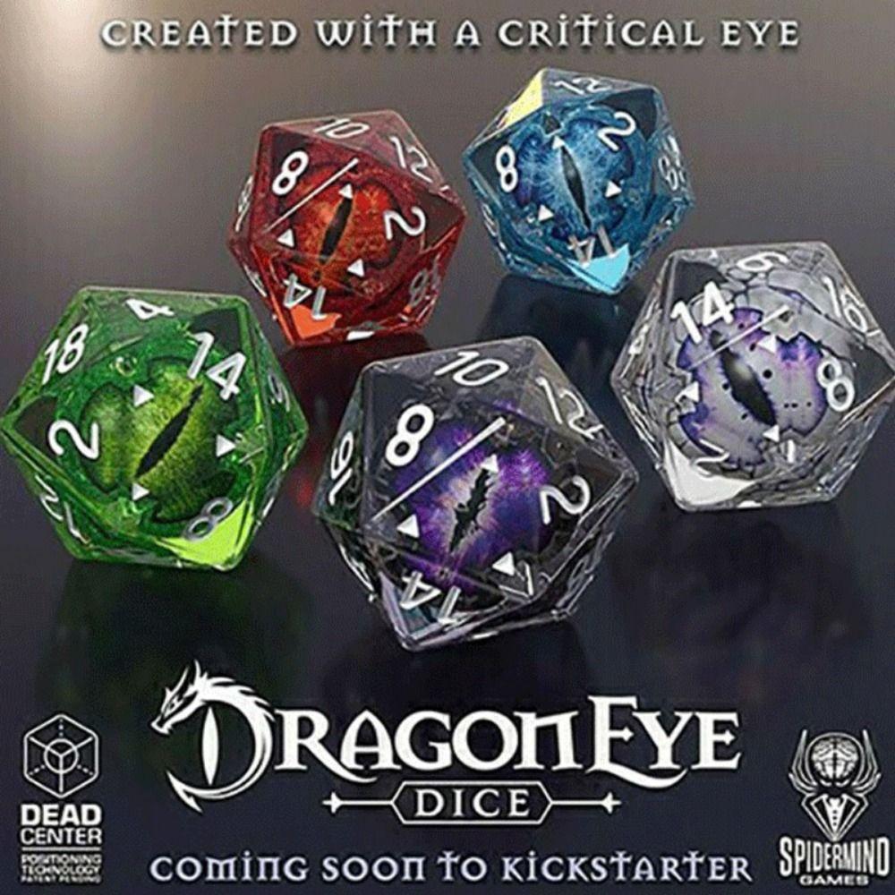 Ornaments Resin Crafts Party Toys Polyhedral Dragon Eye Dice Longan Dice Crystal