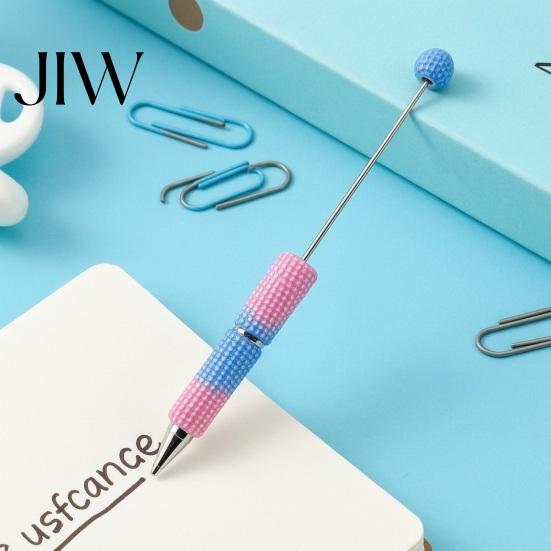 Novelty Rainbow Pens DIY Beadable Pen, Colorful Fancy Beaded Crafting Ballpoint Gift for Students, Party Favors, Creative Office Supplies Decorative