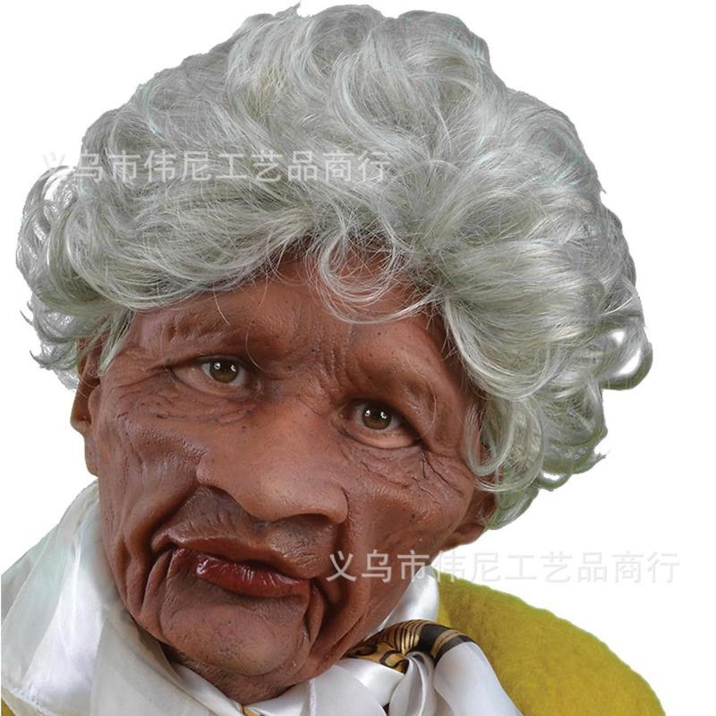Halloween Cosplay Party Bar Cool Dress Up Mask Handsome Personality Young Grandma Grandpa Mask