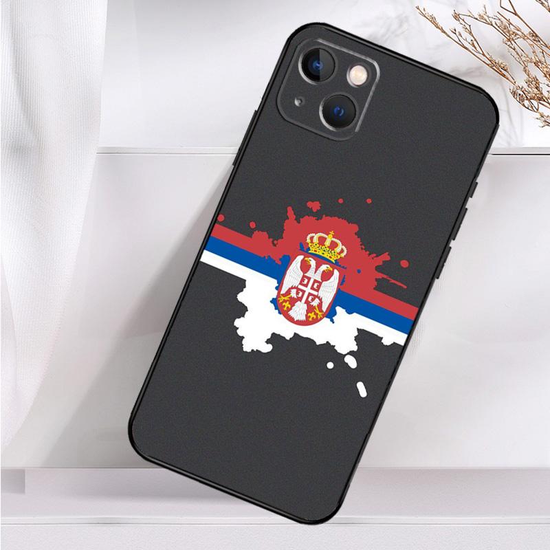 Чехол с флагом Сербии для iPhone 14 16 15 Pro Max 11 12 13 Mini 7 8 Plus X XR XS MAX, мягкий противоударный чехол