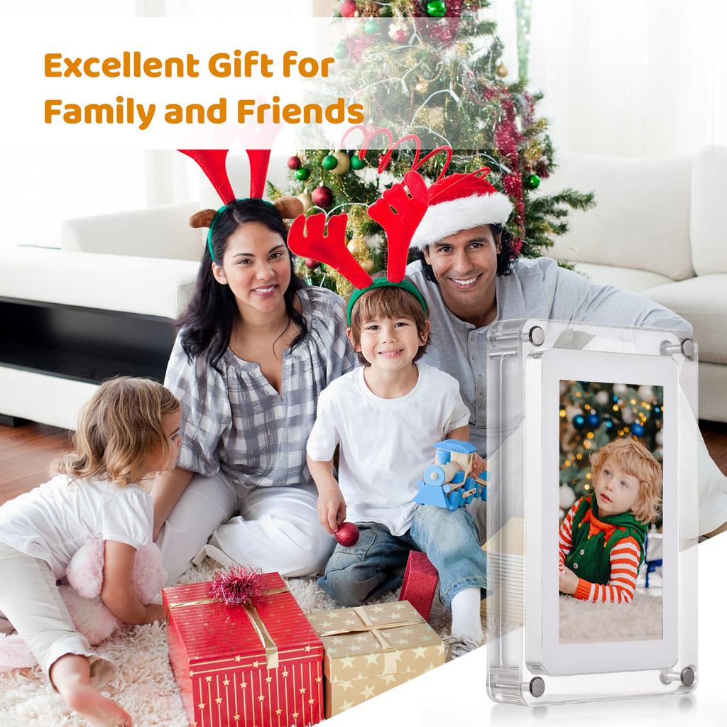 5-дюймовая акриловая цифровая фоторамка Цифровая фоторамка Фото/музыка/видеоплеер с автоматическим вращением