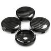 4pcs 60mm with 56mm Aluminum+Resin 3D Carbon Fiber Pattern Logo Car Wheel Center Hub Cap Dust-proof Cover Car
