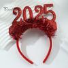 2025 Повязка на голову Блестящий блеск Новогодние праздники Музыкальные фестивали Легкий обруч для волос Аксессуар для волос