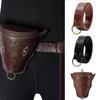 Средневековая поясная сумка Кожаные поясные кошельки Сумка на пояс LARP Ренессанс Аксессуары для костюма для женщин Мужская кожаная поясная сумка