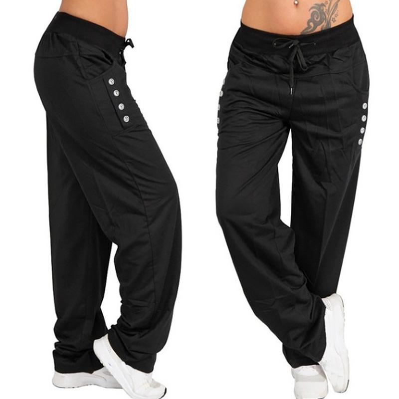 Удобные женские свободные повседневные однотонные брюки Harlan Yoga Jogging Trousers