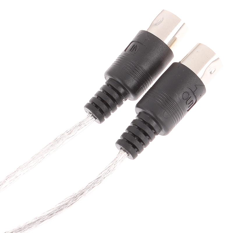 Usb In-Out Midi Interface Cable Converter To Pc Music Keyboard Adapter Cord