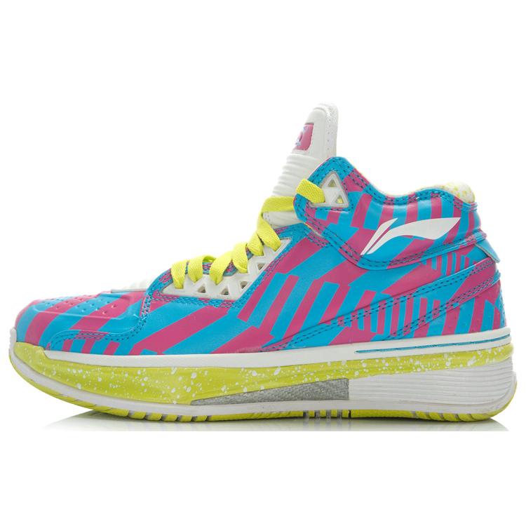 Li Ning WOW 2 Модные, нескользящие, износостойкие, с хорошим отскоком, низкие Баскетбольные кроссовки Мужские Синий Розовый Белый ABAH017-16