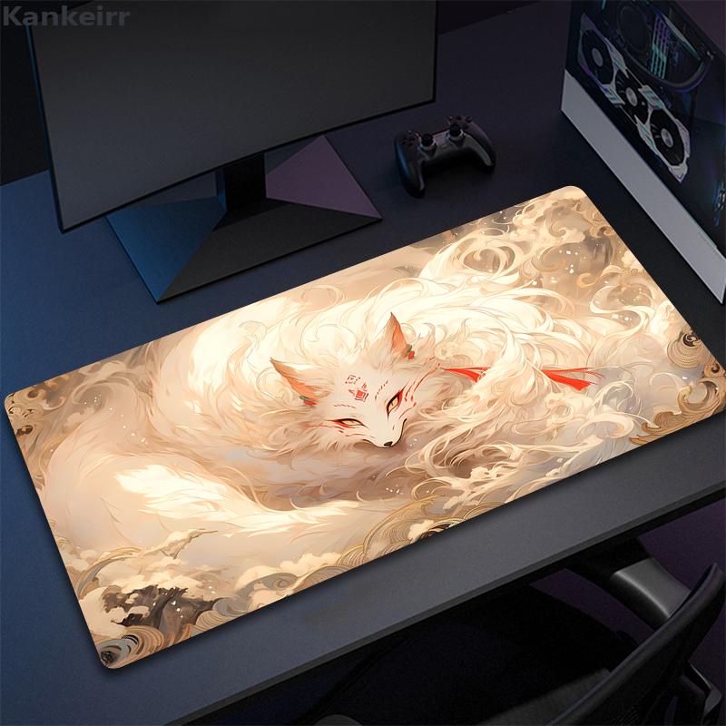 XXL Cute Mouse Pad Kawaii Fox Table Mat Mousepad Computer Pads xcm Big Desktop Mats Large Gamer Mouse Pads Keyboard Deskmat