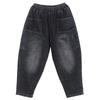 Летние свободные универсальные шаровары Daddy Pants BF Style Casual Большие карманы Эластичная талия Тонкие и высокие джинсы Женский тренд