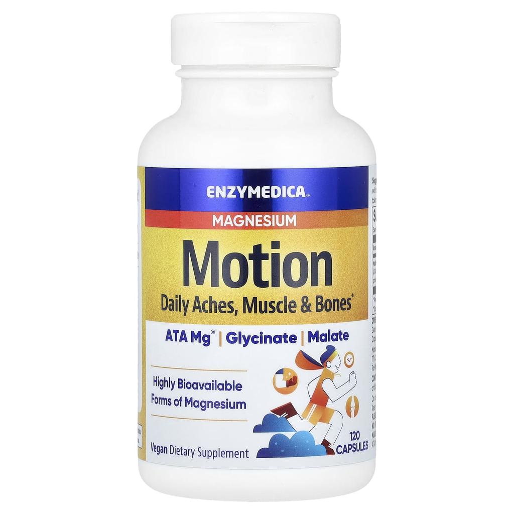 Enzymedica, Magnesium Motion, 120 капсул