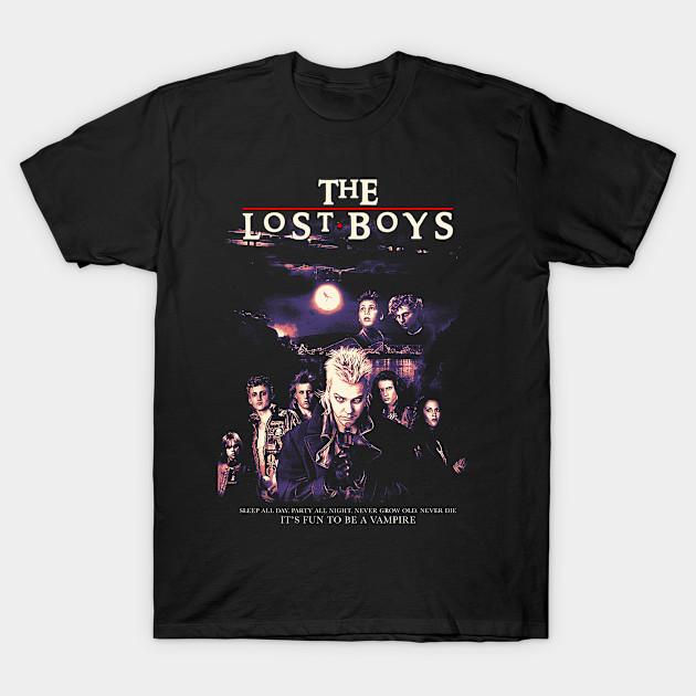 Азиатский размер Мужская футболка с принтом The Lost Boys Без выреза Печать методом термопереноса Хлопковая футболка