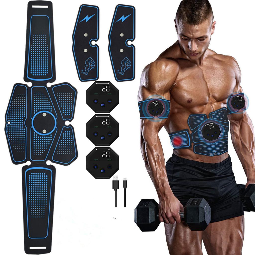 Smart EMS Electric Abdominal Training with Muscle Stimulator for Weight Loss Fitness Physiotherapy Abdominal Weight Loss Full Body Massager