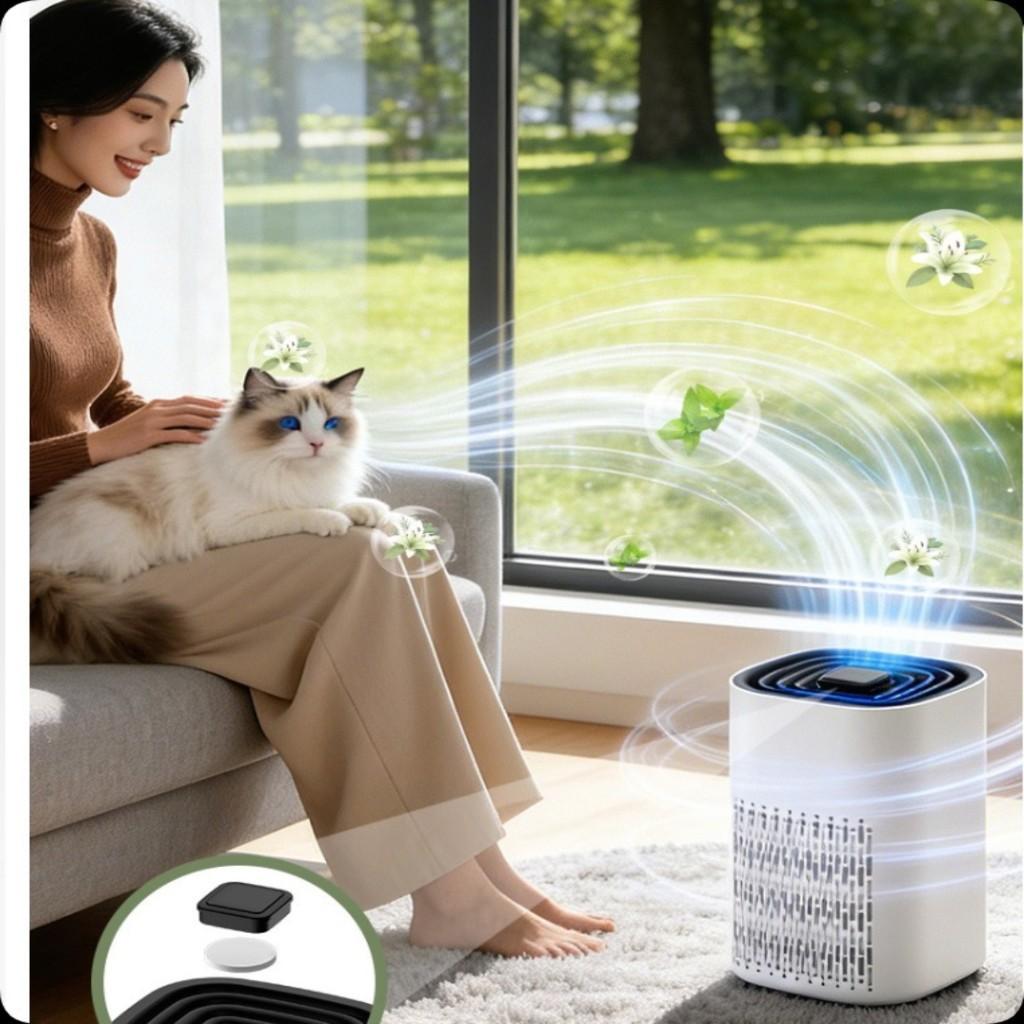 USB plug-in air purifier household indoor multi-function desktop purifier antibacterial and odor removal