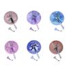 Magnetic Foldables Handheld Fans Round Designs For Indoor And Outdoor Event Travel And Home Decors Plastic+Paper