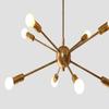 8 Light Sputnik Chandelier | Mid Century Modern Brass Ceiling Fixture