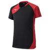 Mizuno Volleyball Game Shirt Black X Japan Size XL To Japanese Size (Short Sleeve), V2MA9001, Red, (equivalent XL)