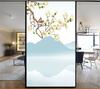 No Glue Privacy Window Film Static Cling  Decorative Landscape Painting Window Treatments Window Sticker