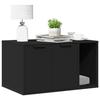 VidaXL Cat Litter Box Furniture Black Engineered Wood 857734
