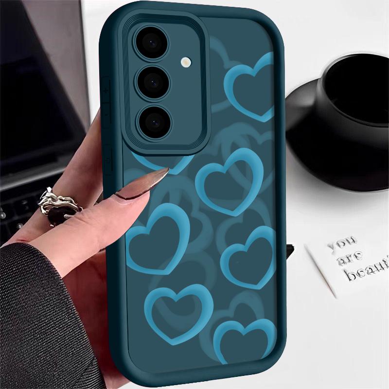 Чехол из ТПУ с вырезом в форме сердца для Samsung Galaxy A56 A36 A16 A55 A54 A15 A14 A25 A53 5G S25 S24 S23 S22 Ultra Plus S24FE