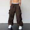 Streetwear Summer Cargo Pants Men Multi-pocket Harajuku Fashion Casual Men's Jogger Pants Wide Leg Loose Hip Pop Pants