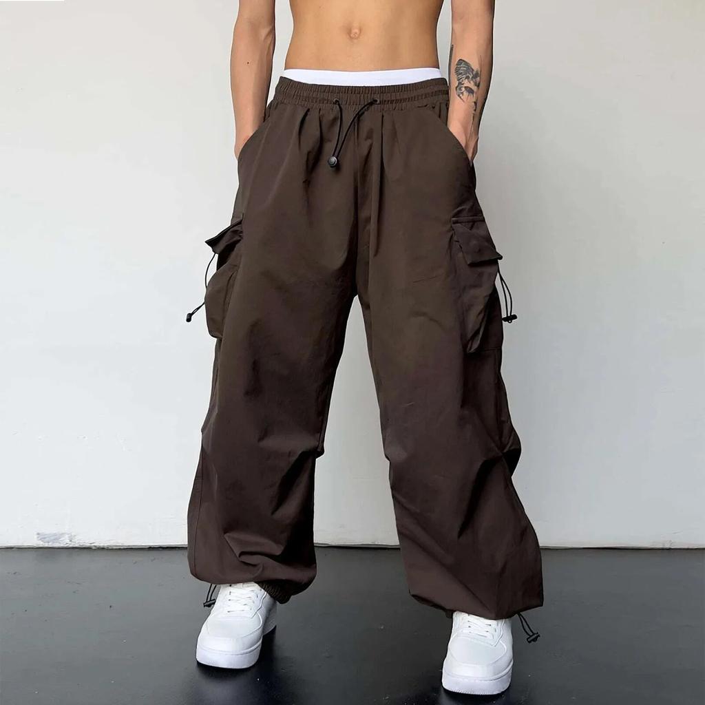 Streetwear Summer Cargo Pants Men Multi-pocket Harajuku Fashion Casual Men's Jogger Pants Wide Leg Loose Hip Pop Pants