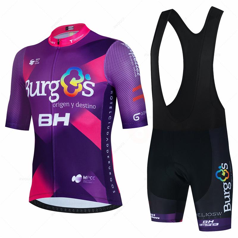 Burgs MTB Bike Clothes Spain Bicycle Clothing Outdoor Quick-Drying Hombre Ropa Maillot Ciclismo Summer Breathable Cycling Suit Set