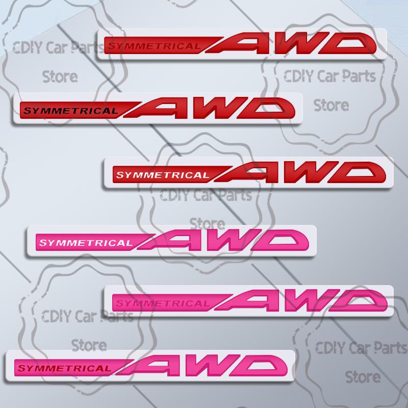 Car Sticker Metal Badge Symmetrical AWD Emblem Body Trunk Decals For Subaru Forester XV Impreza Levorg Outback BRZ Car Styling rgw1