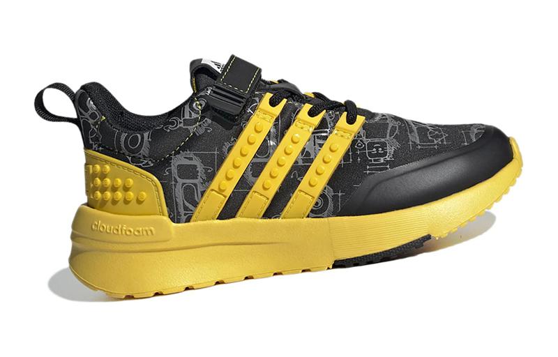 LEGO x Adidas Racer Tr 1.0 K Устойчивые к истиранию Низкие детские кроссовки для бега Черный Желтый Детские GW1878