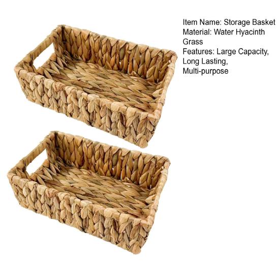 1/2Pcs Storage Basket with Handle Sturdy Structure Large Capacity Strong