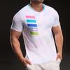 Round Neck Breathable Fashion Casual Short-sleeved T-shirt Fashionable Sports Slim Elastic Fitness Outdoor T-shirt Men