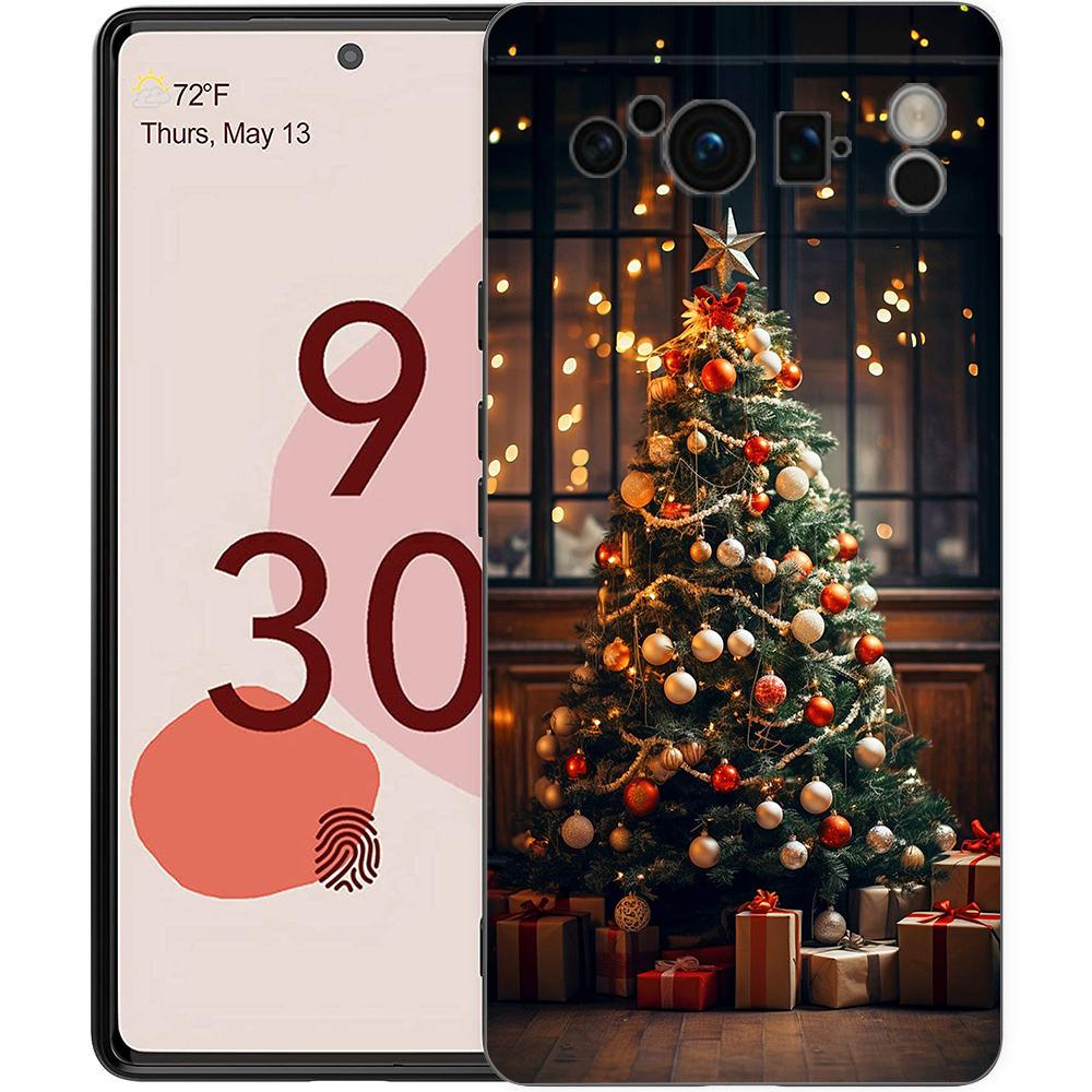 Чехол для телефона Google Pixel 8 Pro с елочкой, Pixel 9 Pro XL TPU Чехол Pixel 8 Pro 8A 7A 7 6A 6 Pro Мягкая Черная Крышка