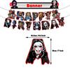 32pcs Classic Horror Movie Party Decorations Includes Banner Cake Topper Balloon