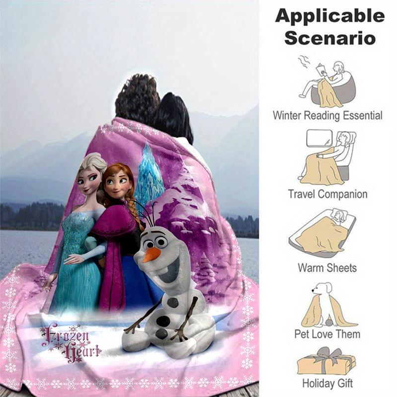 1 шт., Замороженное Сердце Домашний Декор Уютное Одеяло: Идеальный подарок для спальни, гостиной, в дорогу, для кемпинга, в машину