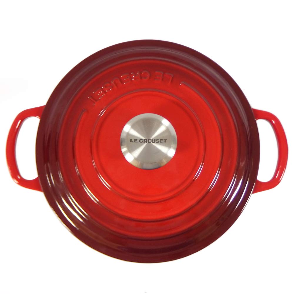 Горшок Le Creuset Cocotte Ronde Red 06 Creuset/Le Two-handed 21177-20см (Серебряная ручка) [Элемент]