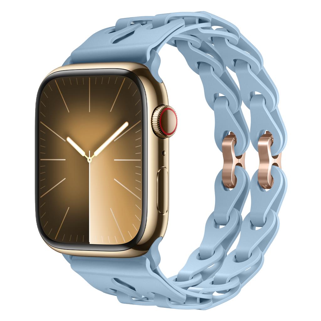 Силиконовый ремешок для Apple Watch band 45мм 44мм 49мм 40мм 41мм 38мм 42мм ремень correa Браслет iWatch ultra 2 Series 9 8 7 6 5 3 Se
