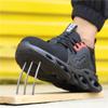 Steel Toe Cap Light Breathable Sneaker Men Indestructible Shoes Anti-puncture Safety Shoes Protective Shoes Work Industrial Boot