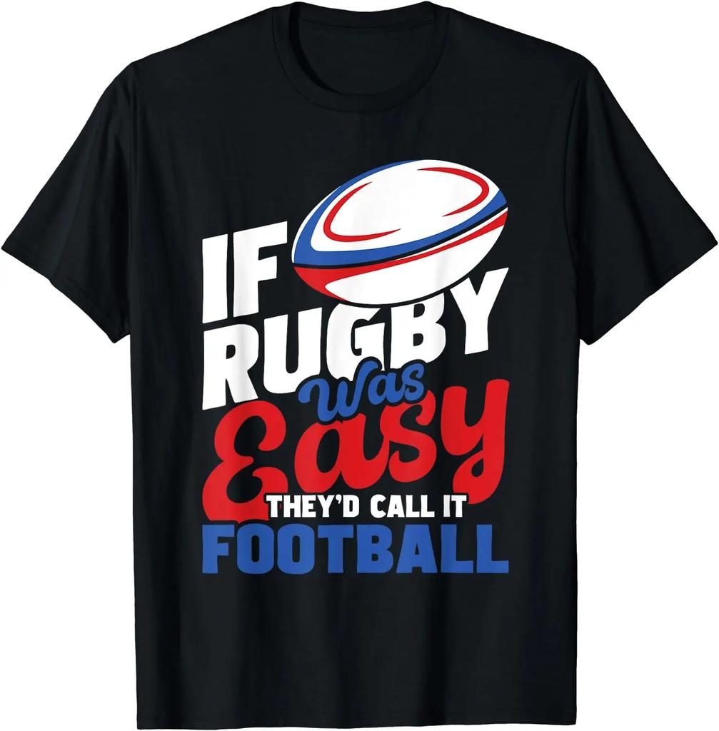 Funny Rugby T-Shirt Classic Tee Funny Retro Style Print T-shirt Men Women Short Sleeve Street Fashion Tops Y2k