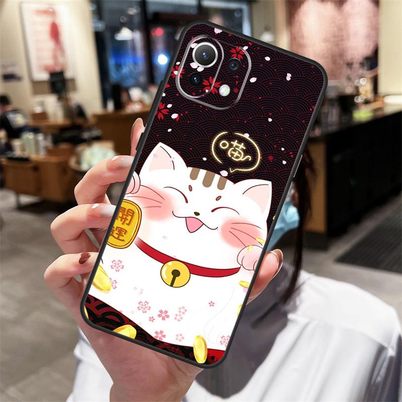 Чехол Maneki Neko Счастливой Кошкой для Денег для Xiaomi 17 Pro Max 14 15 Ultra 13T 14T 15T Pro POCO X7 Pro X3 X5 X6 F5 F6 F7 F8 Чехол