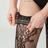 Ретро Жаккардовые Сетчатые Чулки Кружевной Топ Силиконовые Чулки до Бедра Женские Сексуальные Со Швом Сзади Вечерние Клубные Колготки